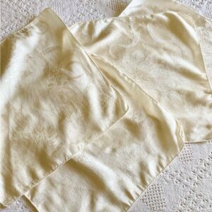 Silky Ivory cloth napkins set of four